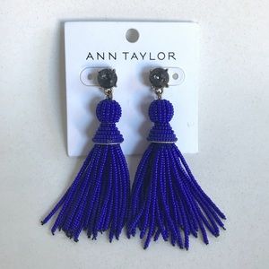 Ann Taylor Seed Bead Tassel Earrings
